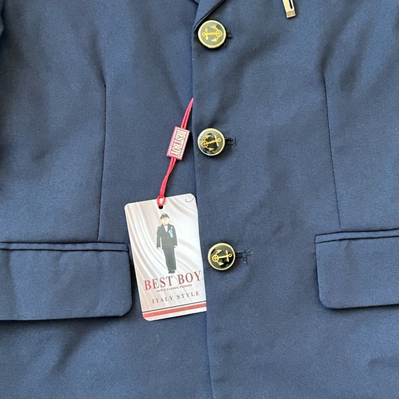 Best Boy Nautical Navy Italy Style Formal Suit Jacket Costume - Picture 8 of 14